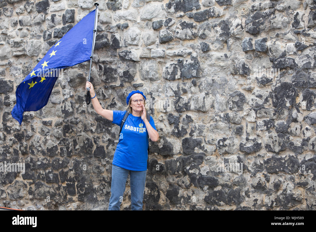 College Green, Londres, Royaume-Uni. 3 septembre 2019. Le premier ministre, Boris Jonson fait face à une rébellion de députés conservateurs supérieurs sur des plans pour bloquer efficacement l'UK La sortie de l'UE sans un accord le 31 octobre. Les Conservateurs rebelles d'une motion au Parlement pour une nouvelle législation pour retarder l'Brexit jusqu'en janvier 2020. À moins que le gouvernement accepte de traiter une sortie ou un nouvel accord de retrait avec l'UE. Banque D'Images