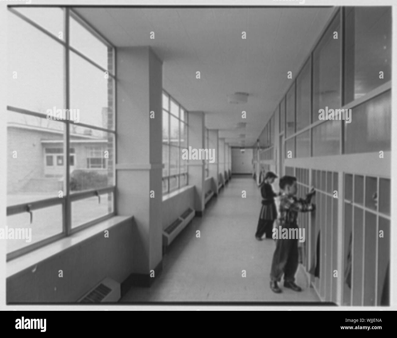 L'École des hautes terres, Roslyn, Long Island. Banque D'Images