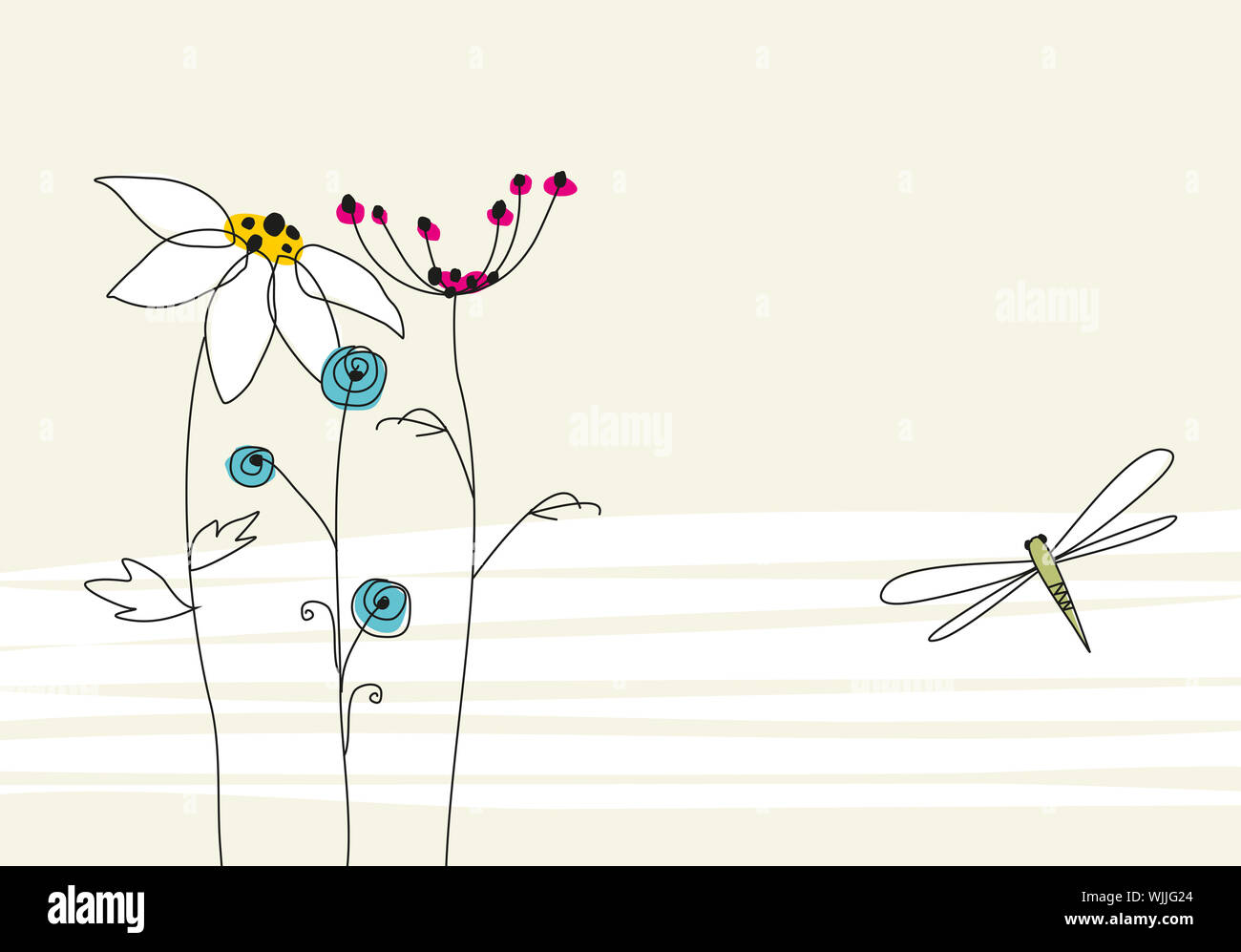 Un graphique vectoriel d'une belle carte de vœux d'anniversaire Banque D'Images