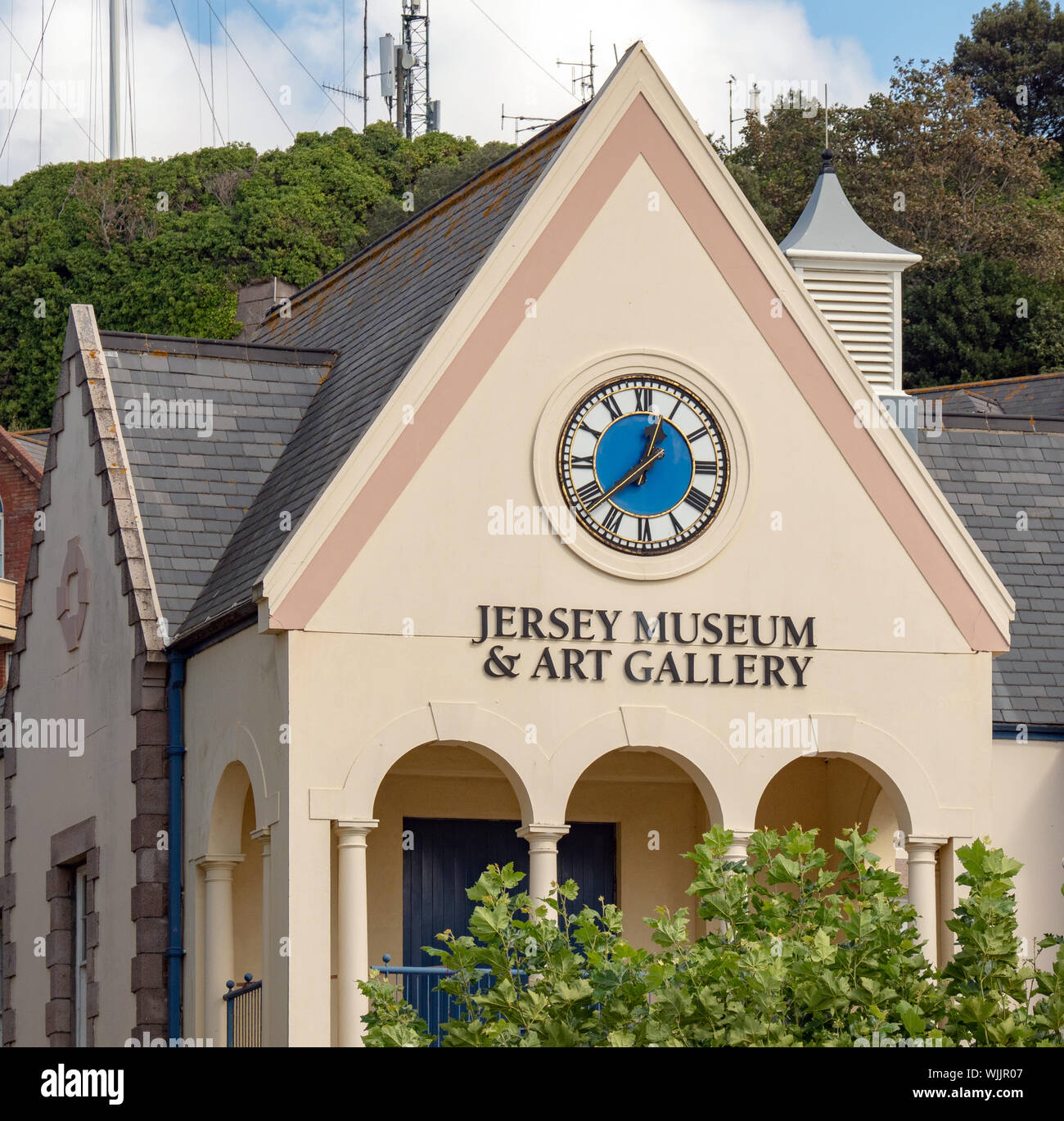 Jersey Museum & Art Gallery, le pont-bascule, St Helier, Jersey, Channel Islands JE2 3NG. Banque D'Images