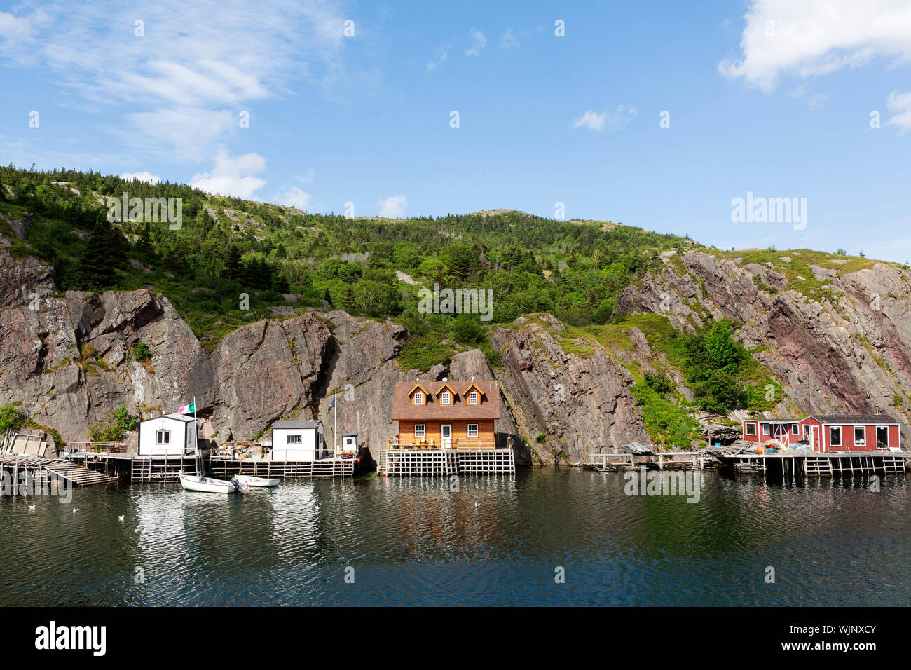 Quidi Vidi Harbour à Terre-Neuve et Labrador, Canada. Le village de Quidi Vidi est un quartier de St John's. Banque D'Images