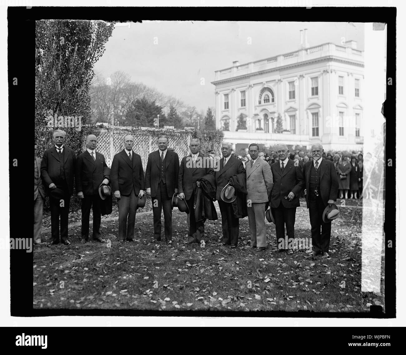 Hoover avec fils de Révolution américaine, 10/25/29 Banque D'Images