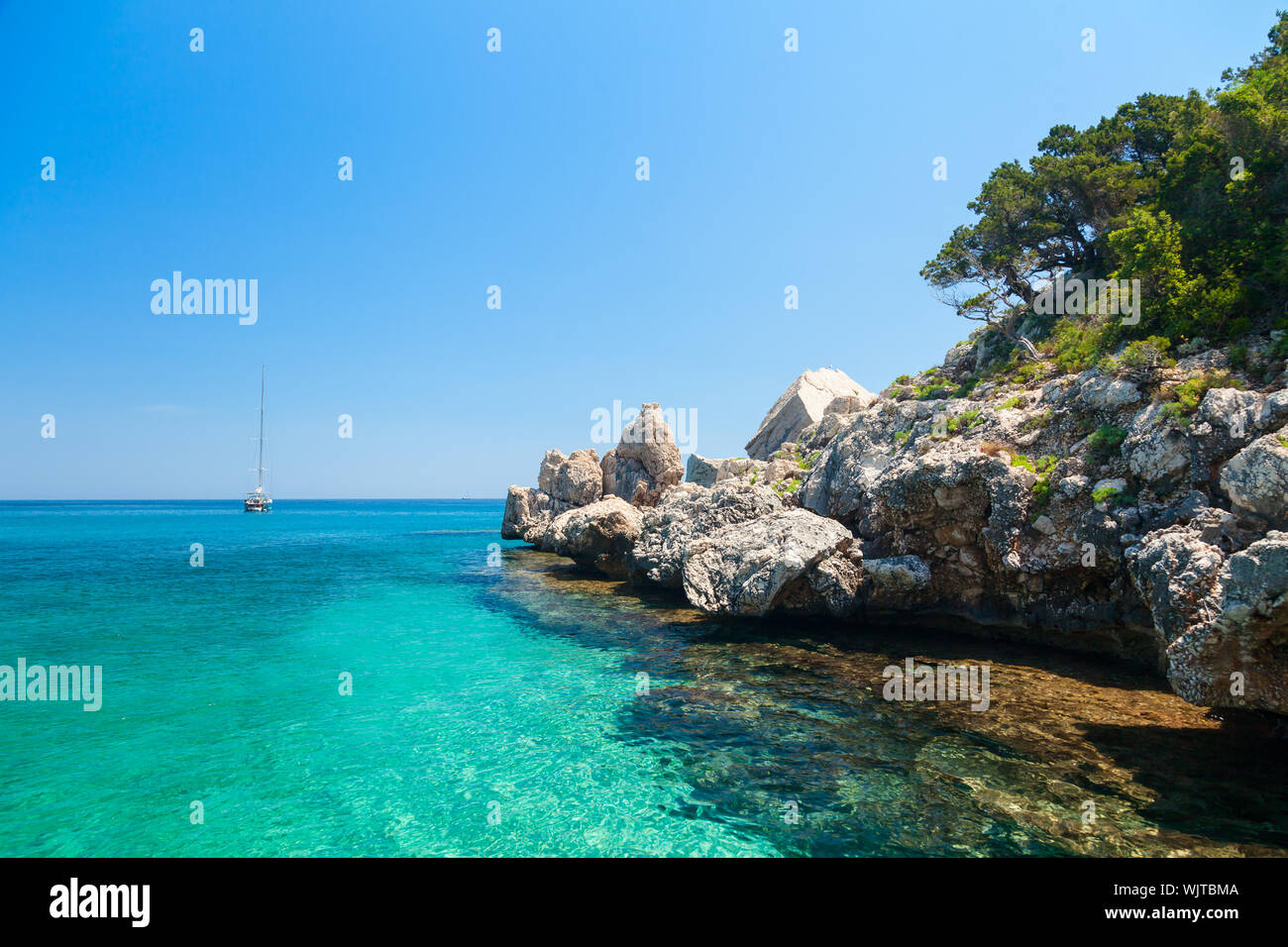 Cala Luna cove au Golfe d'Orosei en Sardaigne Banque D'Images