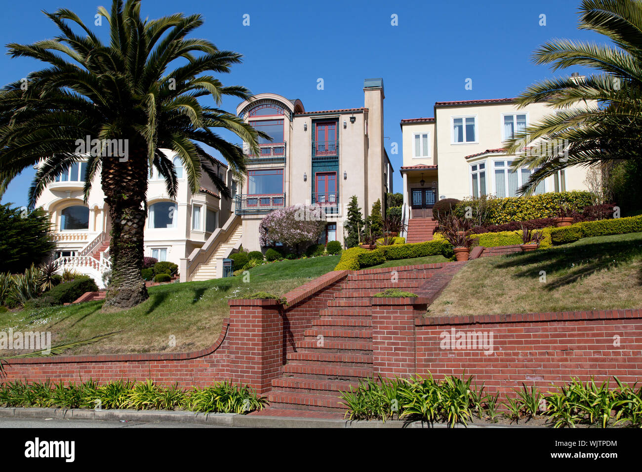 Maisons en San Francisco, Californie Banque D'Images