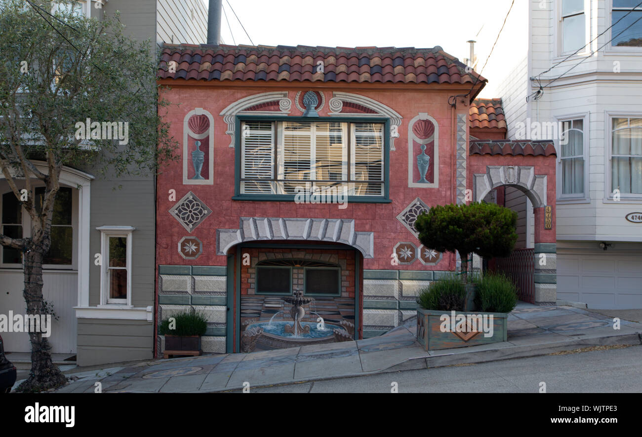 Maisons en San Francisco, Californie Banque D'Images