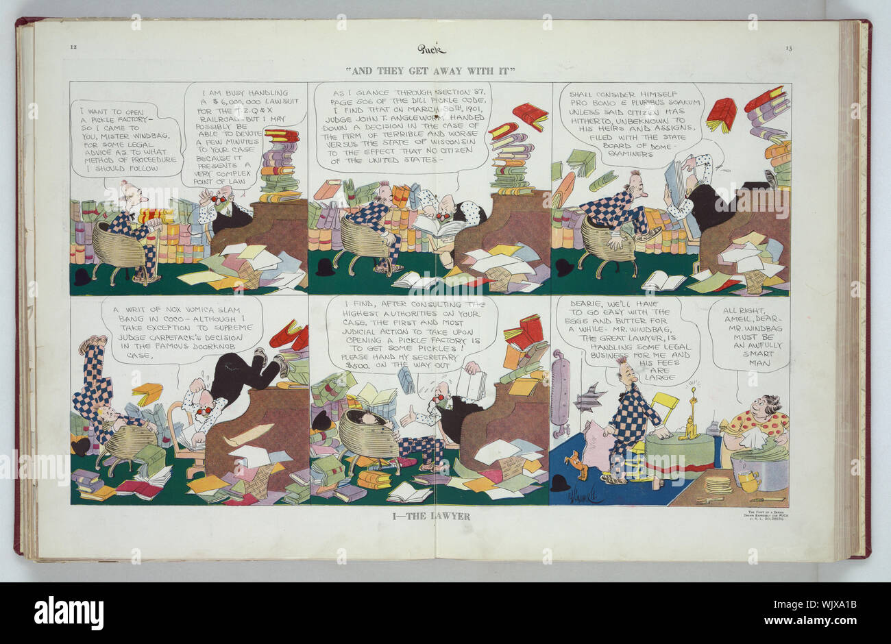 I - L'avocat. Et ils s'en tirer / R.L. Goldberg. Banque D'Images