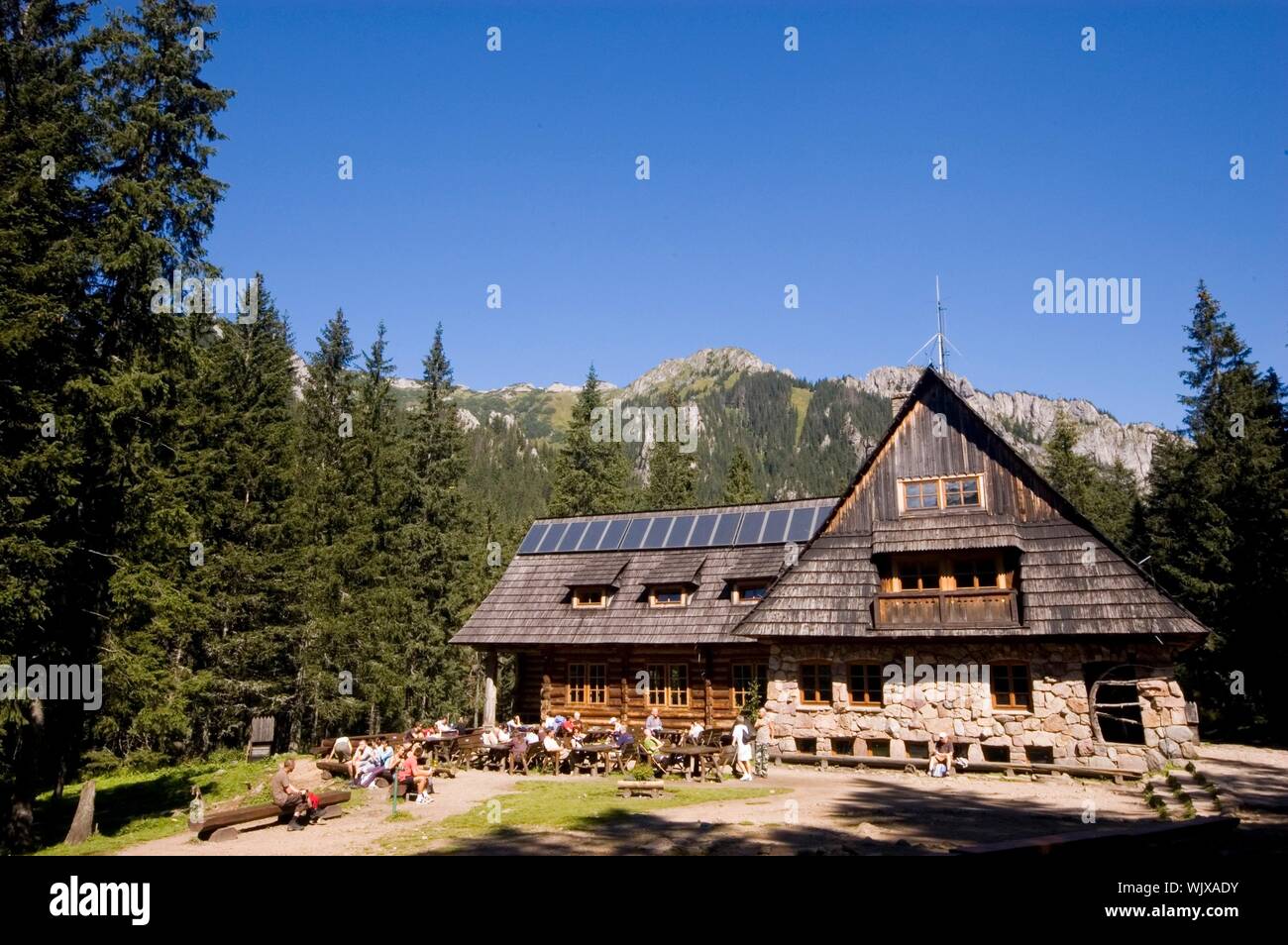 Auberge de montagne dans les Tatras polonaises (région d'Ornak) Banque D'Images