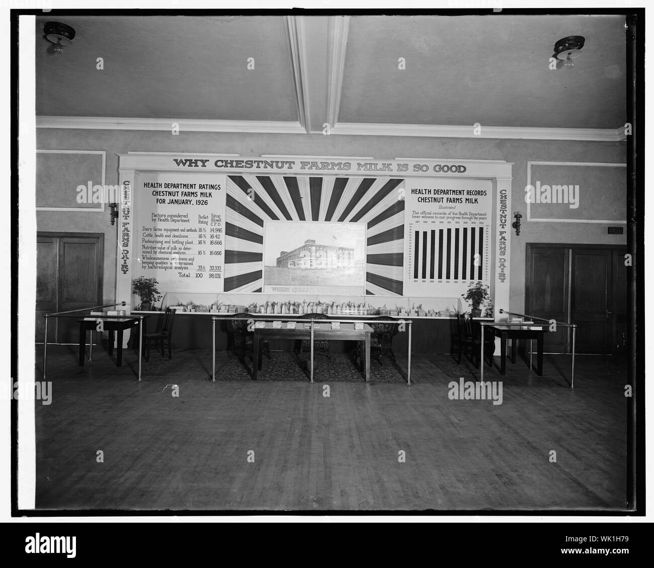 Exposition industrielle, 1926, Chestnut Farms Dairy Banque D'Images