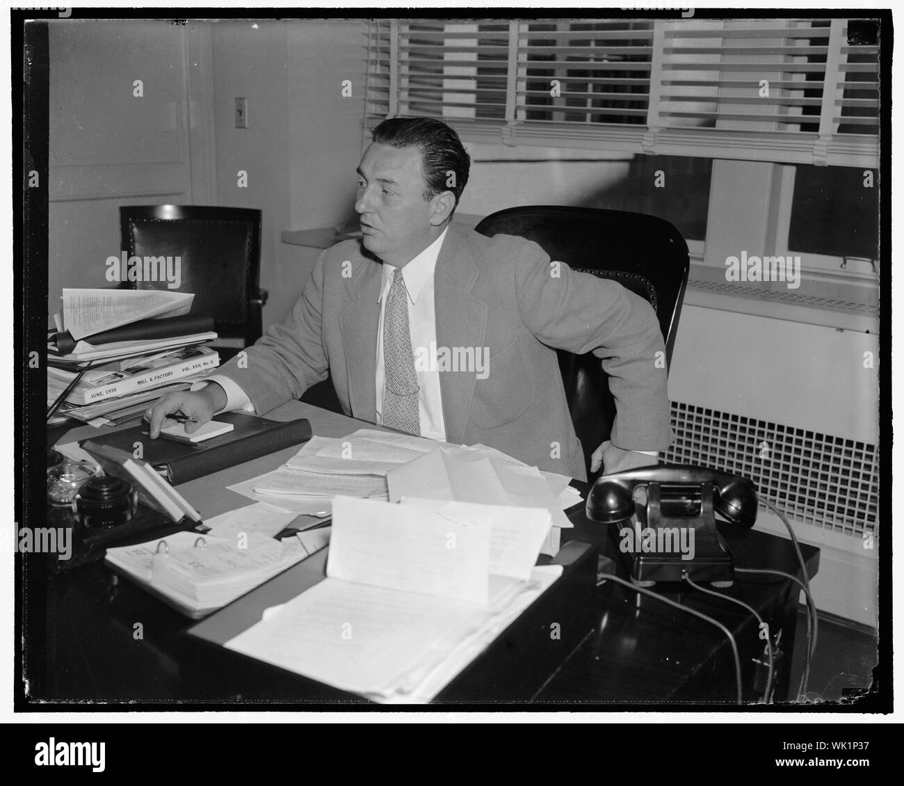 Snap informel de Leon Henderson, 23/9/38 Banque D'Images