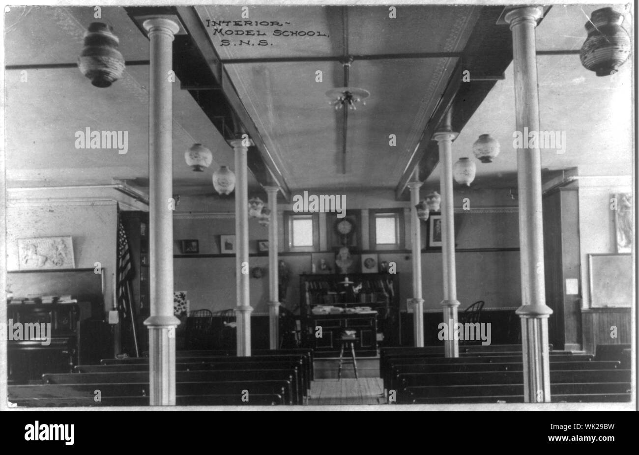 Intérieur - l'école modèle S. N. S. State Normal School Banque D'Images