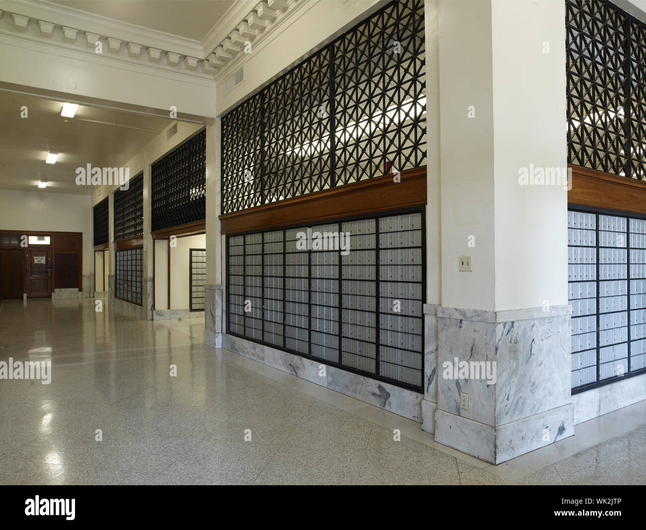 Hall de l'intérieur des États-Unis, Bureau de poste et palais de justice, Laredo, Texas Banque D'Images