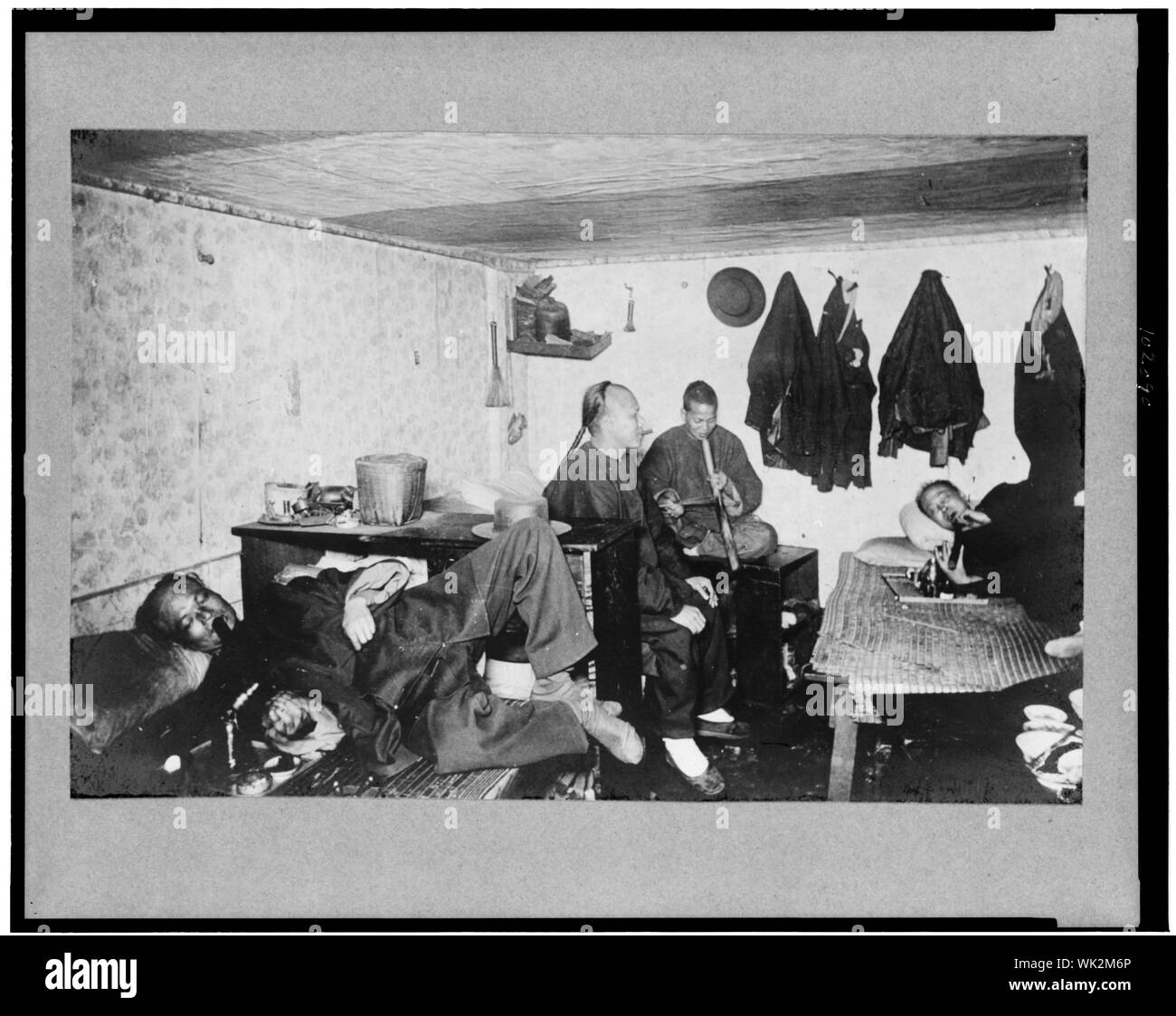 Intérieur de maison chinois (opium den ?), San Francisco, Californie Banque D'Images