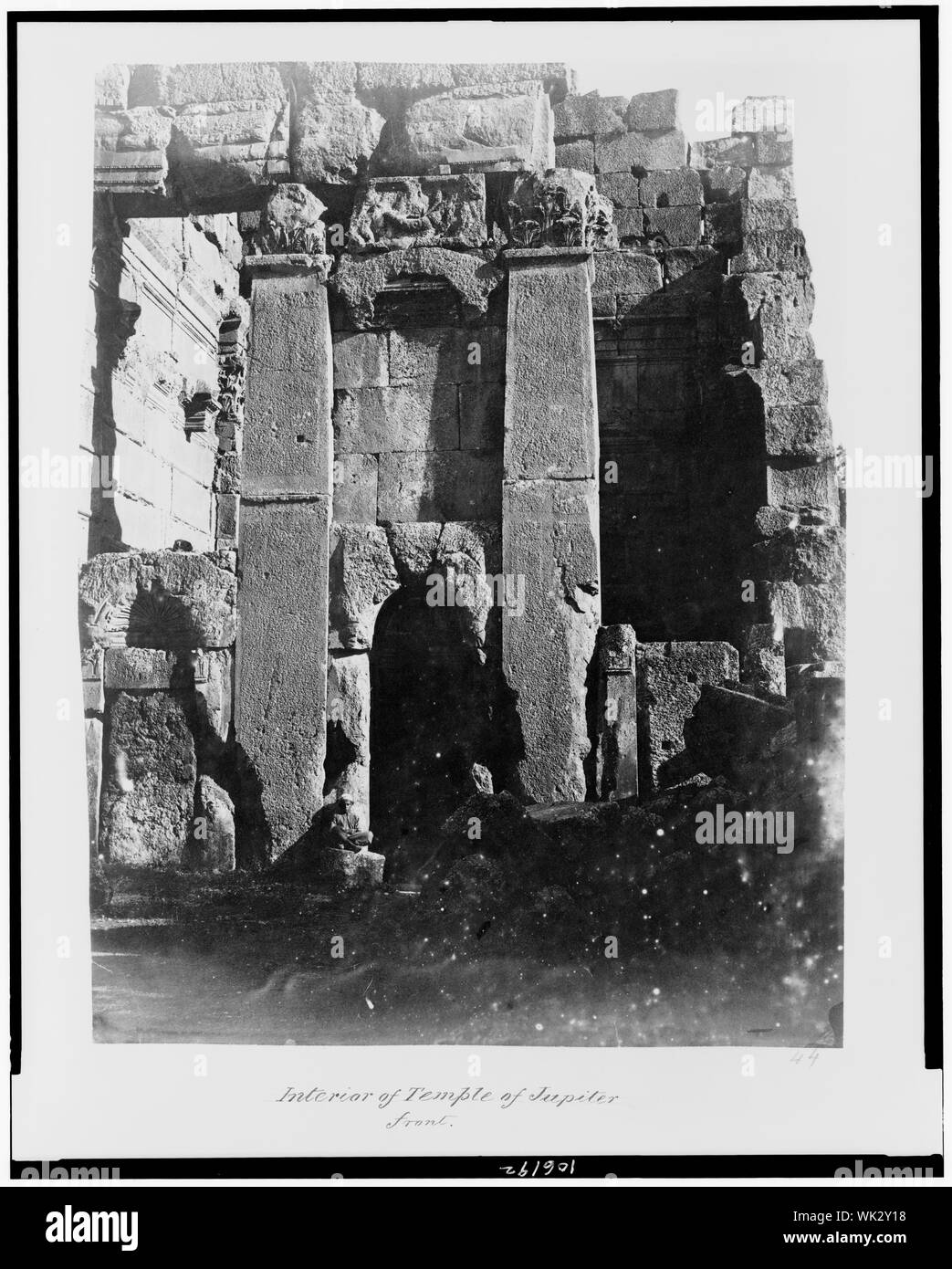 Intérieur du temple de Jupiter. Face Banque D'Images