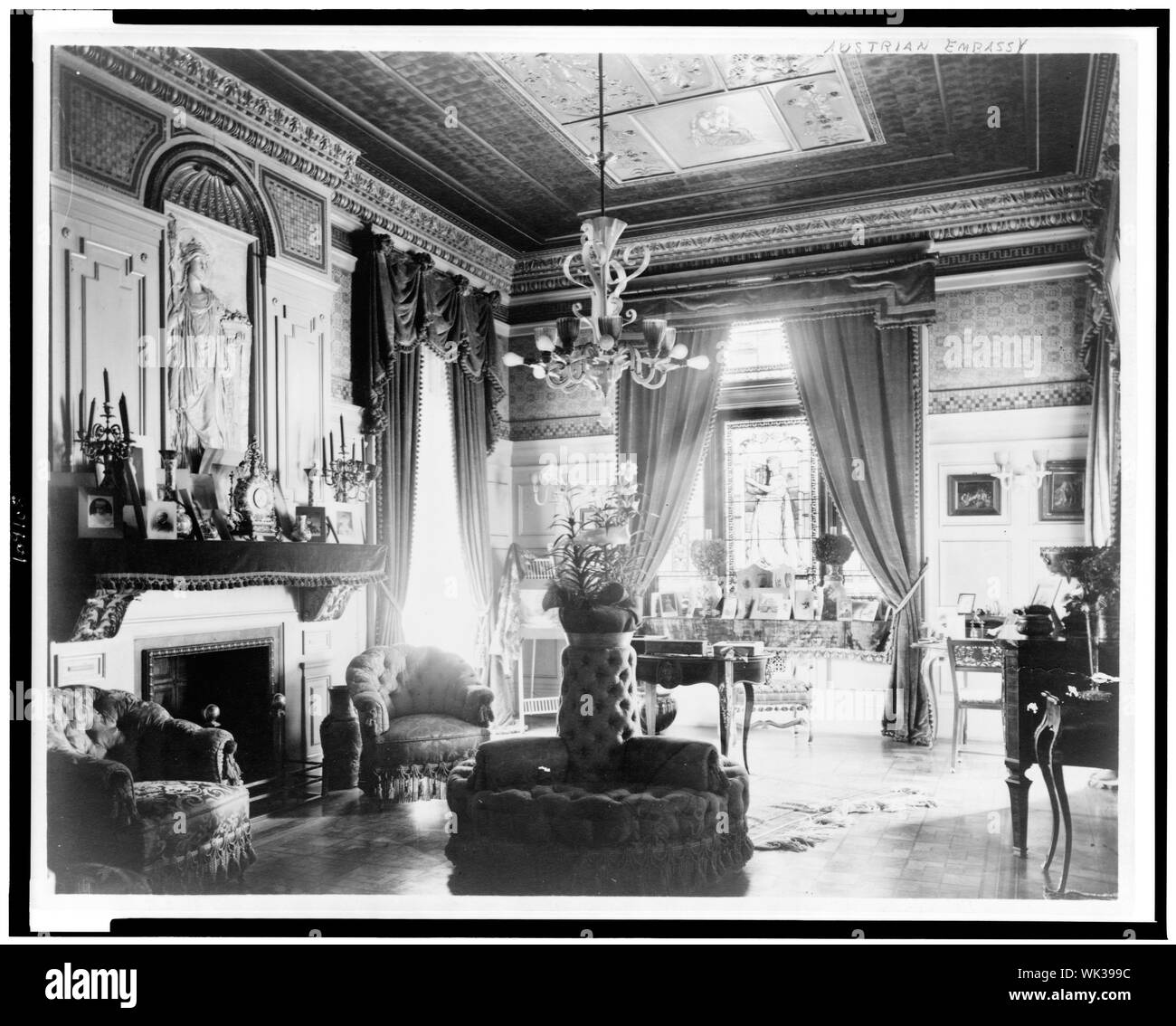 Vue de l'intérieur de l'ambassade d'Autriche, Washington, D.C. Banque D'Images