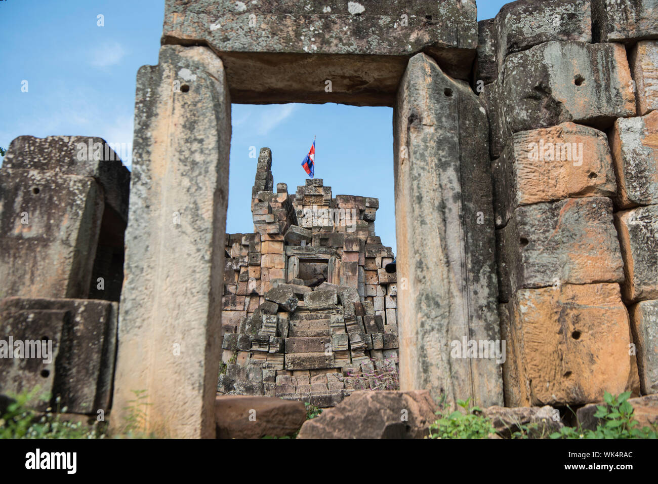 Le wat ek phnom ruines du temple au sud de la ville de Battambang au Cambodge. Cambodge, Battambang, Novembre, 2018 Banque D'Images