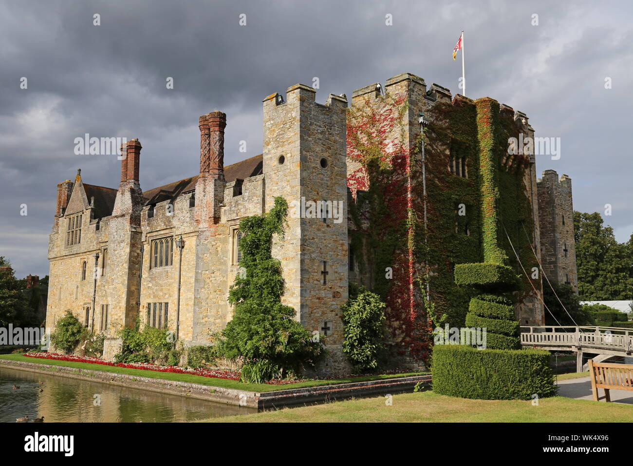 Le château de Hever, Hever, Edenbridge, Kent, Angleterre, Grande-Bretagne, Royaume-Uni, UK, Europe Banque D'Images