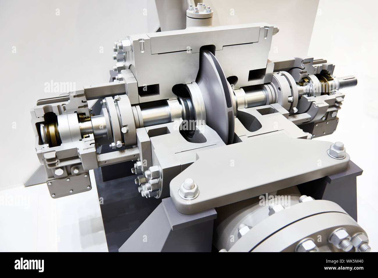 Support double pompe principale pour les produits pétroliers section transversale Banque D'Images