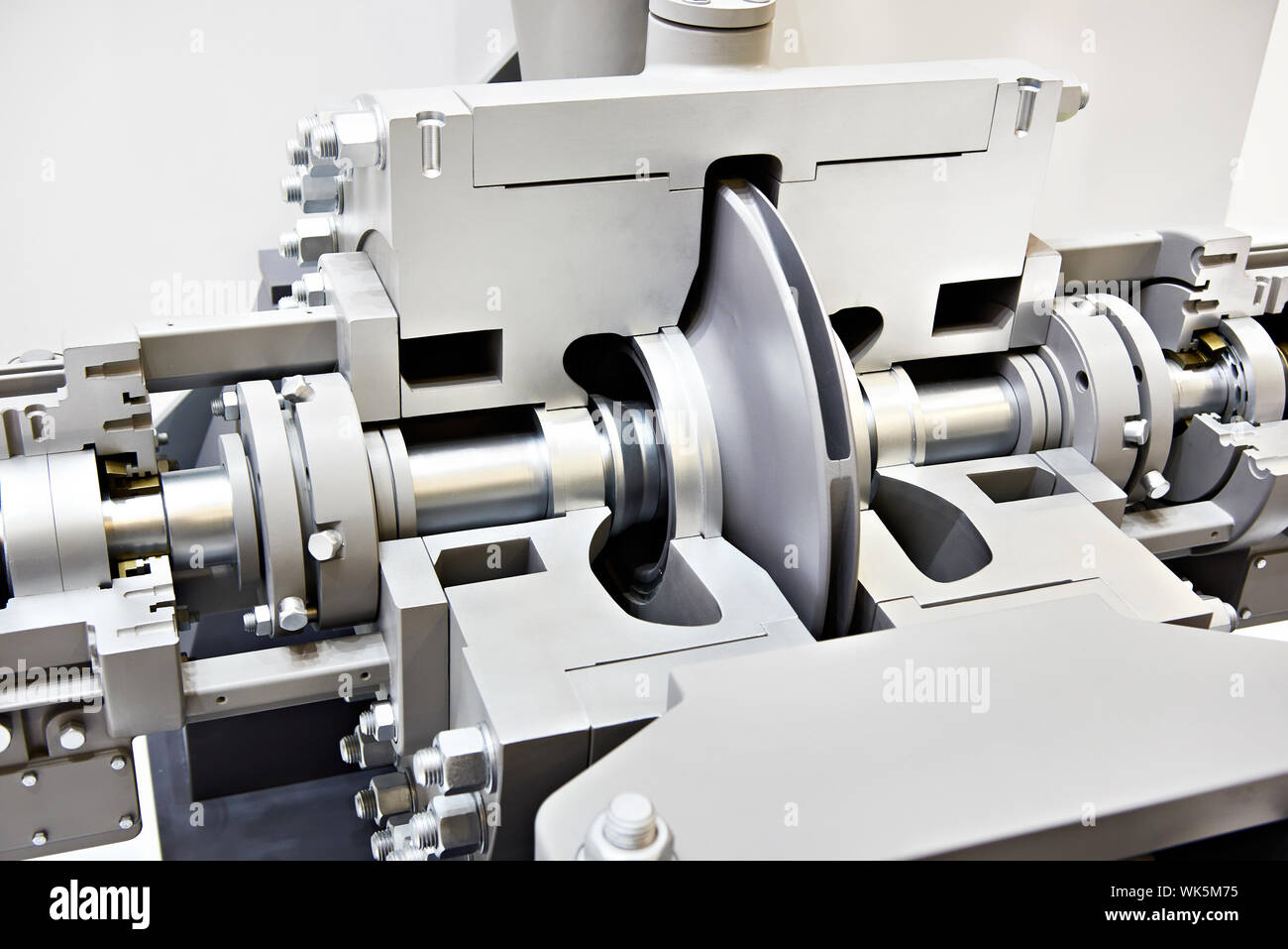 Support double pompe principale pour les produits pétroliers section transversale Banque D'Images