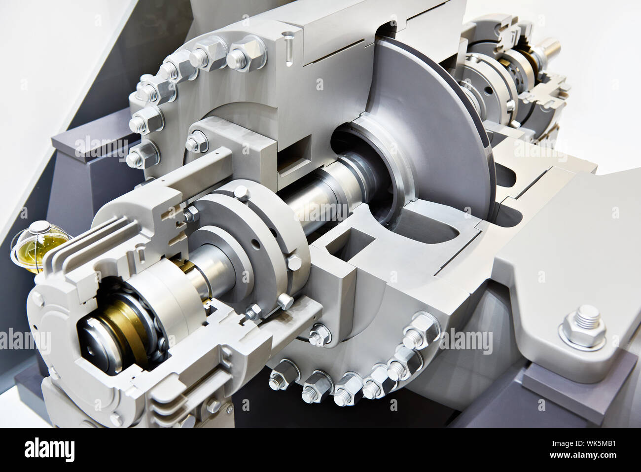 Support double pompe principale pour les produits pétroliers section transversale Banque D'Images