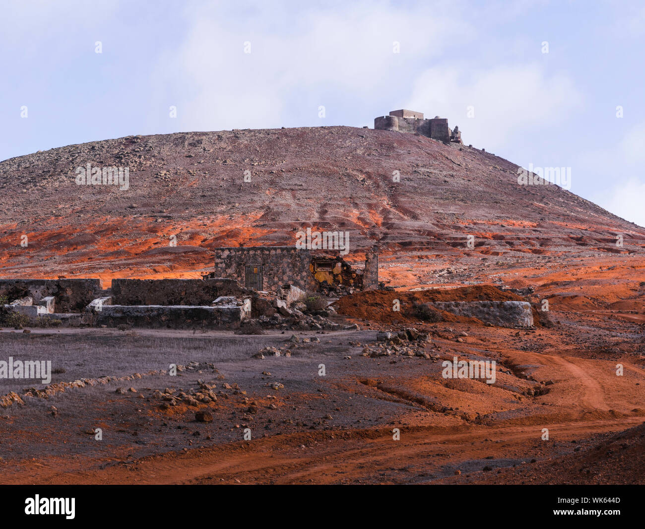 Photos du château à Lanzarote, la vue vous pouvez profiter il y est tout simplement magnifique. Banque D'Images