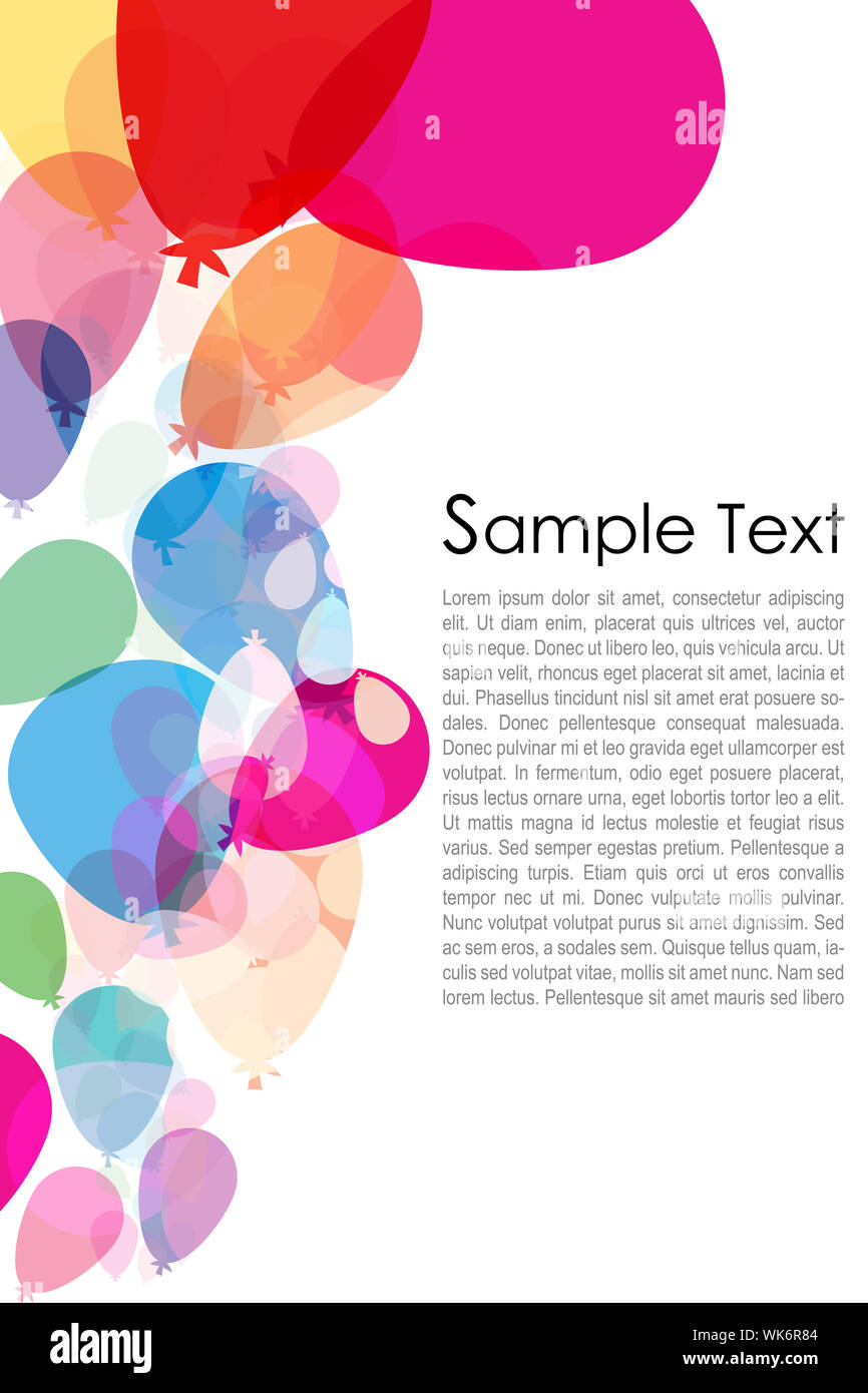 Illustration de carte d'anniversaire coloré Banque D'Images