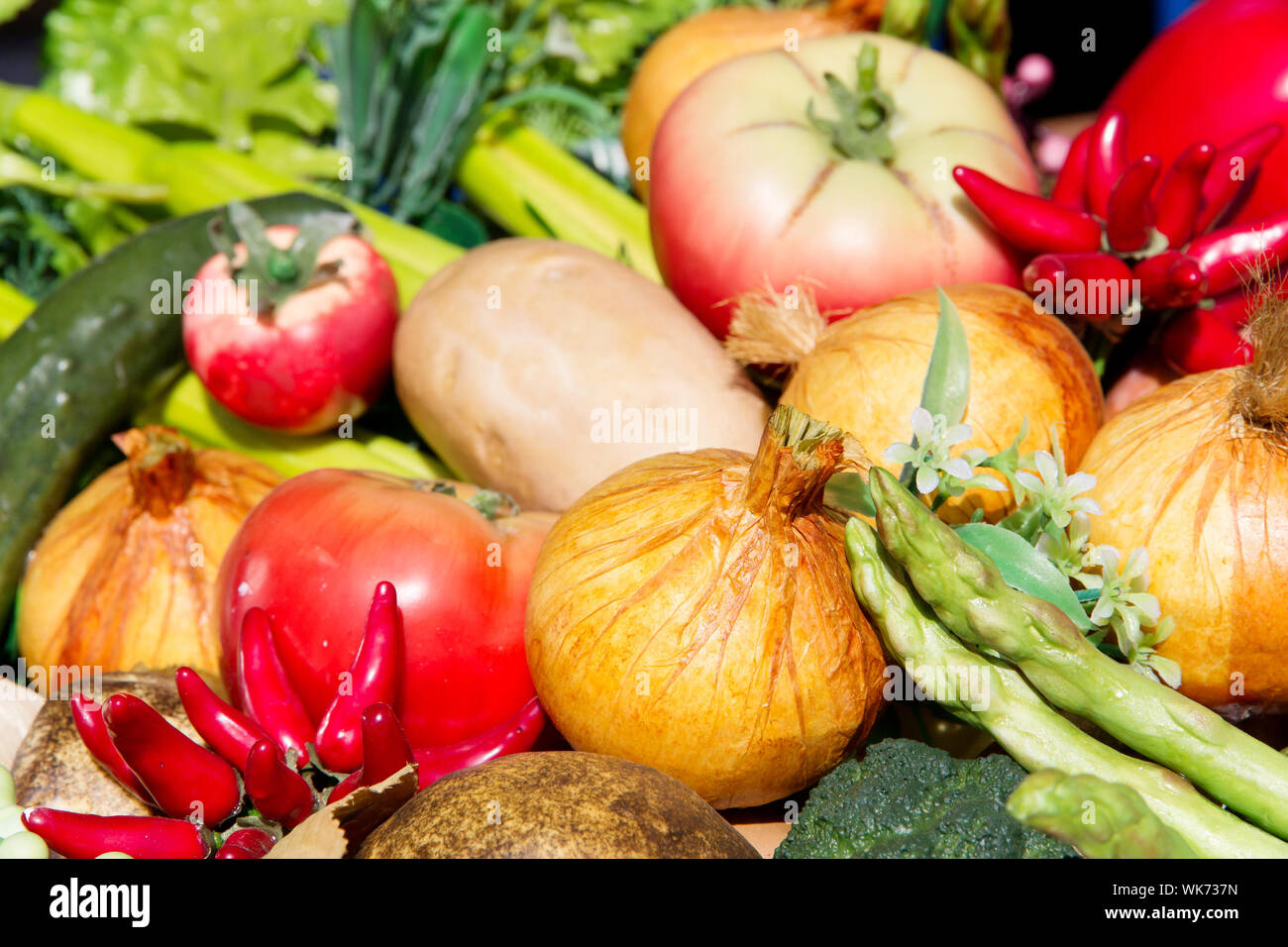 Légumes artificiels colorés Banque D'Images