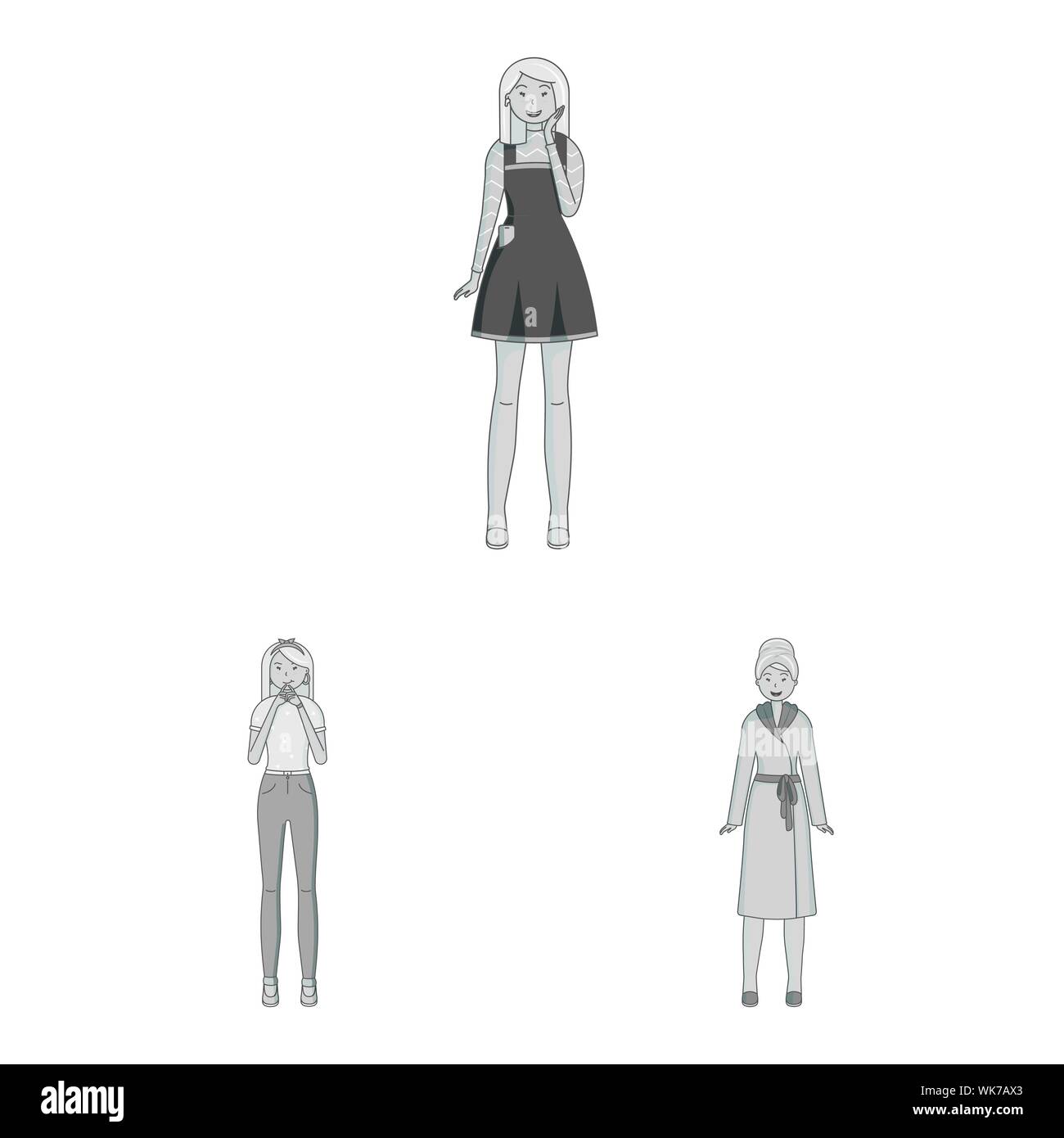 Objet isolé d'émotions et des femmes signe. Collection d'émotions et le corps stock vector illustration. Illustration de Vecteur Objet isolé d'émotions et des femmes signe. Collection d'émotions et le corps stock vector illustration. Illustration de Vecteur
