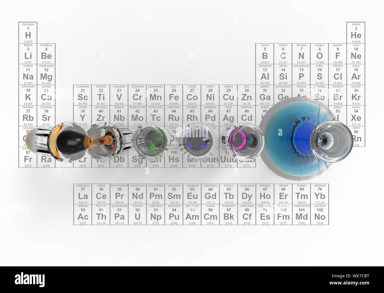 Le tube de la science Banque D'Images