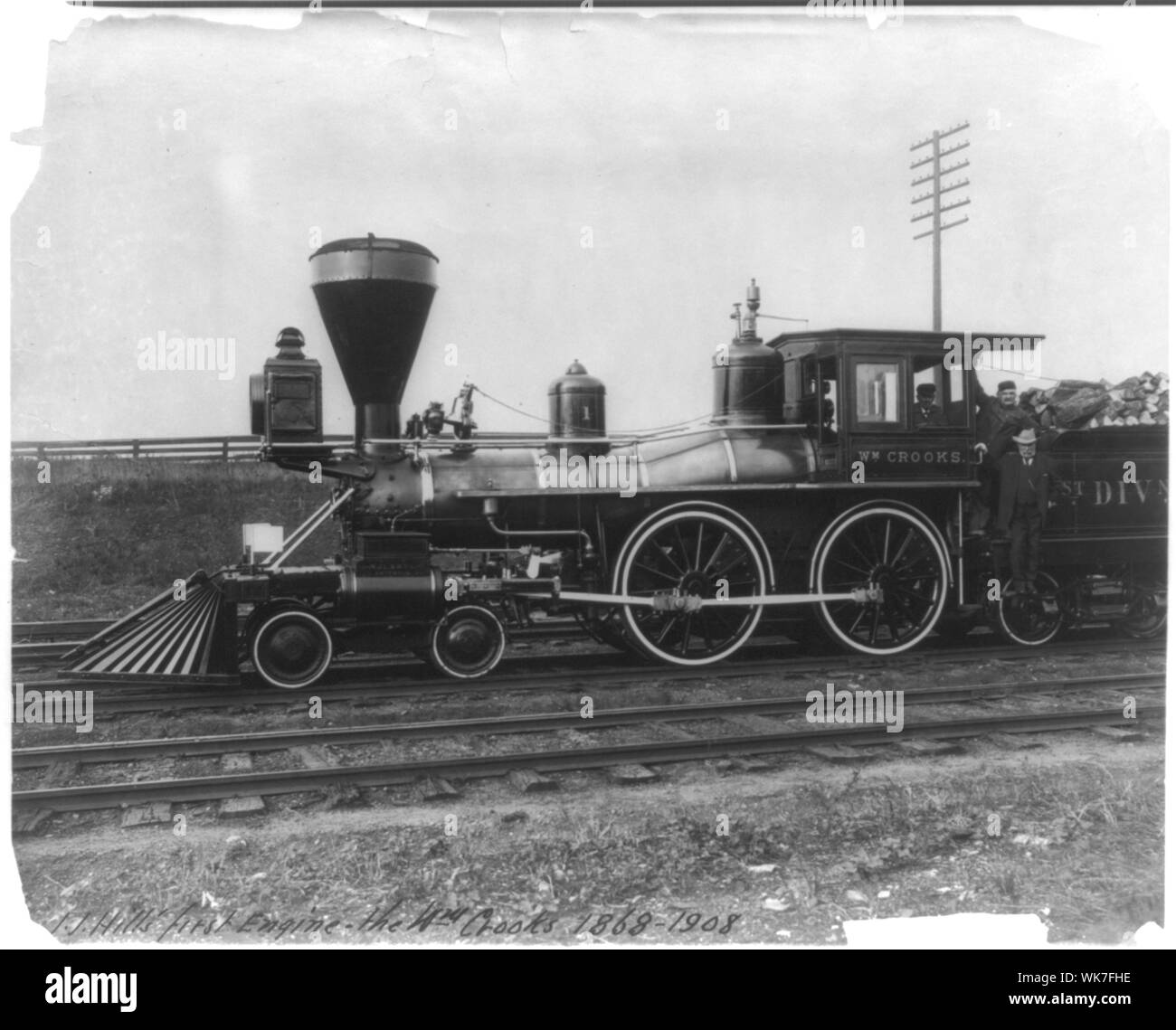 J.J. James Jerome Hill le premier moteur, le Wm. Crooks, 1868-1908 Banque D'Images