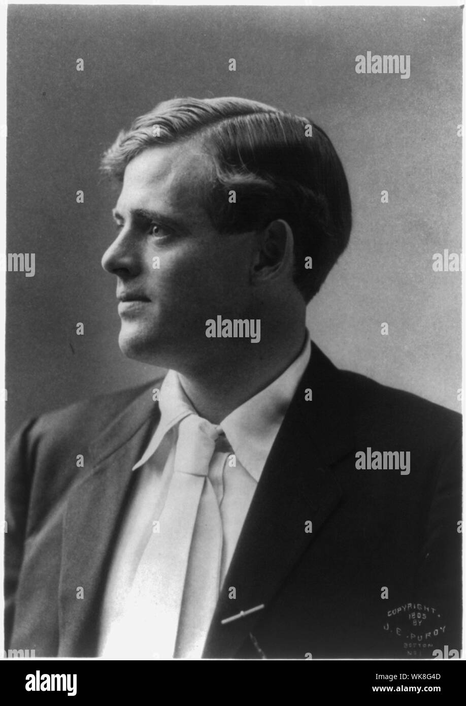 Jack London, portrait de profil gauche Banque D'Images