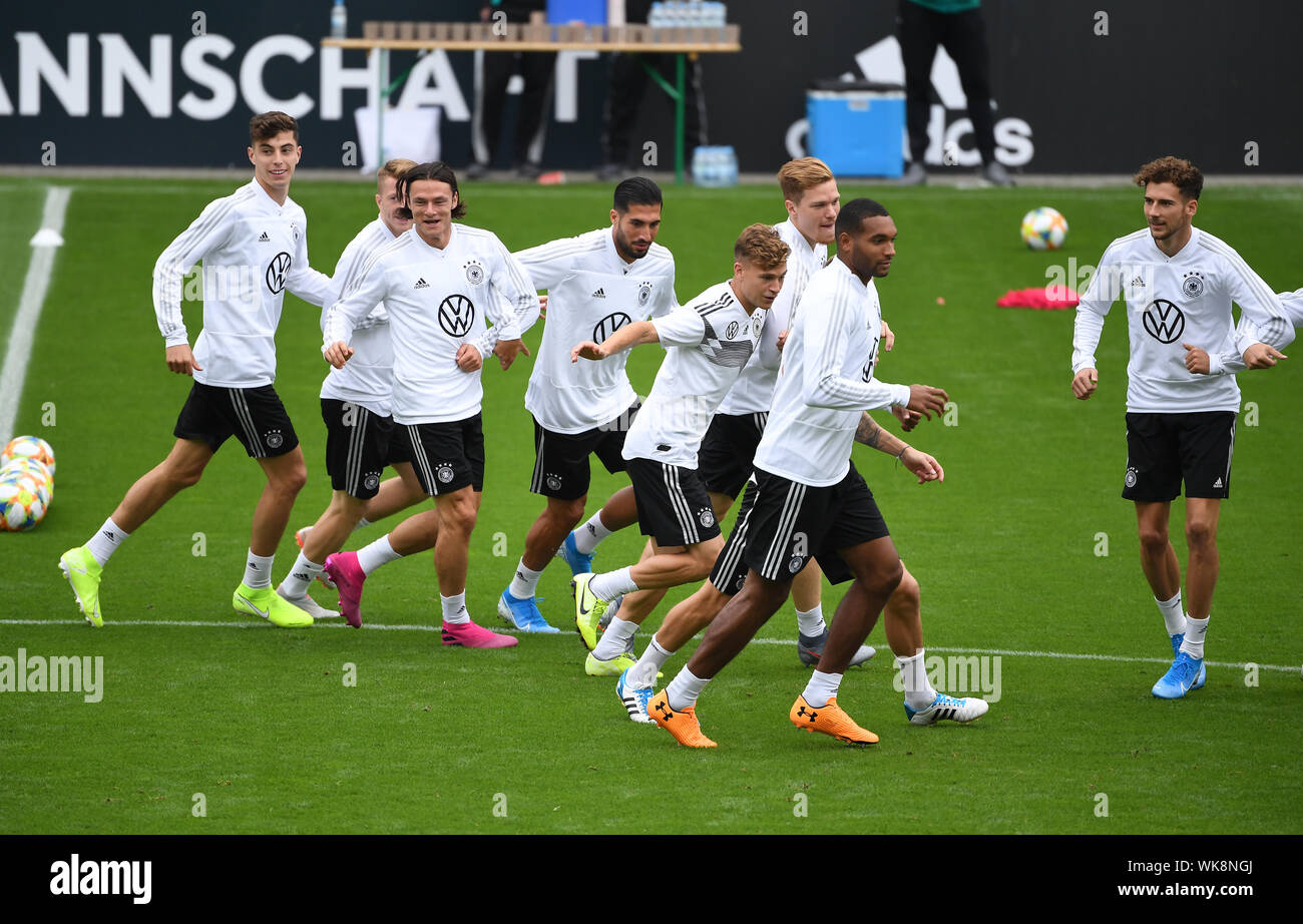 Hamburg, Deutschland. 08Th Sep 2019. Les joueurs de l'équipe jouer attraper jeux. GES/football/Championnat Européen de Formation : Qualification de l'équipe d'Allemagne à Hambourg, 04.09.2019 Football/soccer : qualificatifs européens : session de formation de l'équipe d'Allemagne, Hambourg, le 4 septembre 2019 | dans le monde entier : dpa Crédit/Alamy Live News Banque D'Images