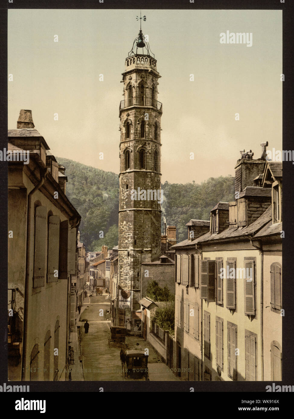 La tour des Jacobins, Prats de Bigorra (c.-à-d., Bagnères-de-Bigorre) Pyrenees, France Banque D'Images