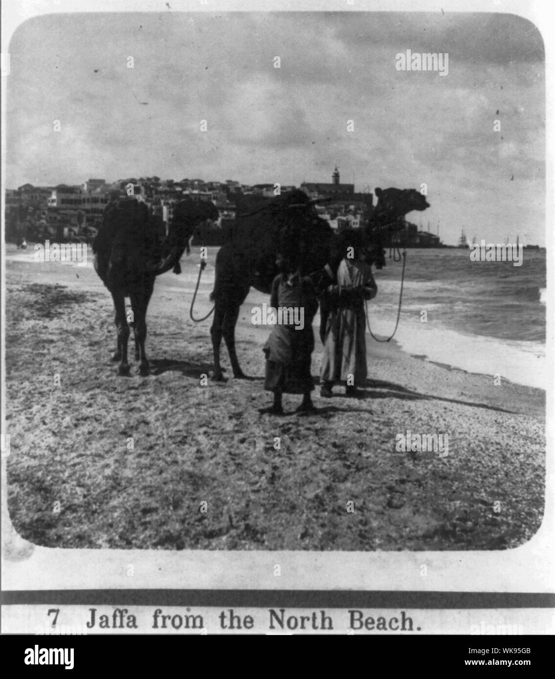 La plage du nord de Jaffa Banque D'Images
