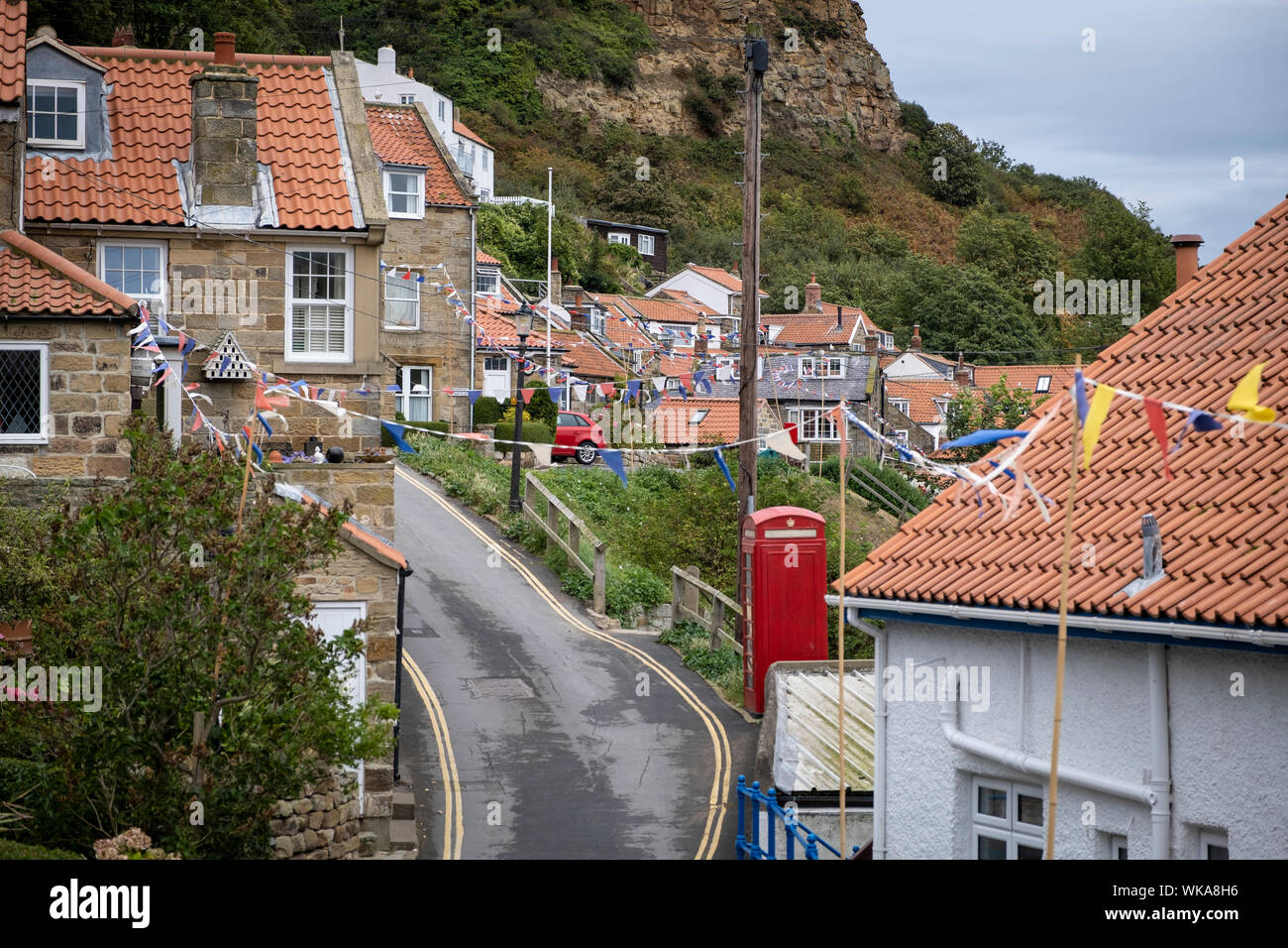 Runswick Bay, North Yorkshire, Angleterre Banque D'Images