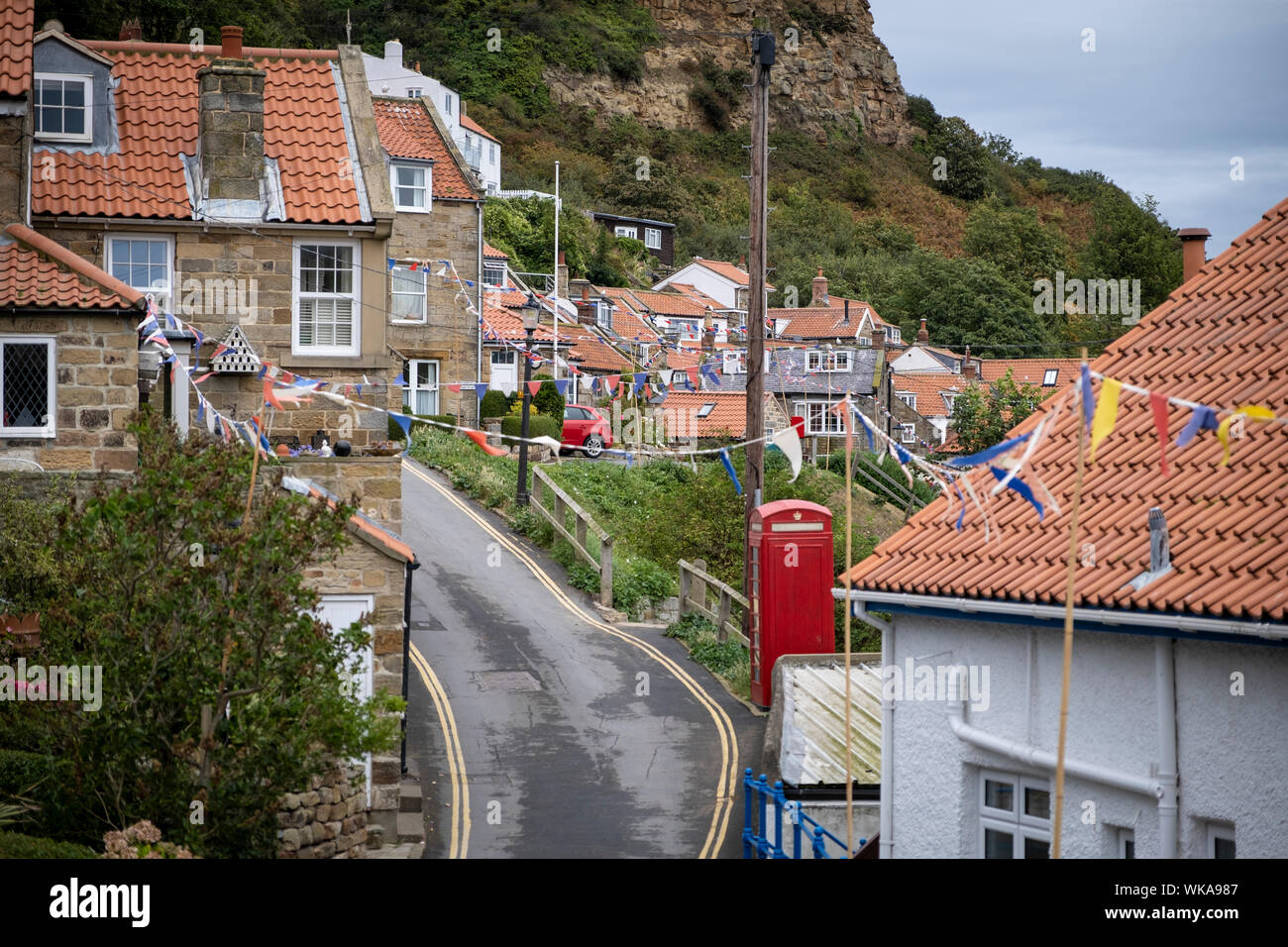 Runswick Bay, North Yorkshire, Angleterre Banque D'Images