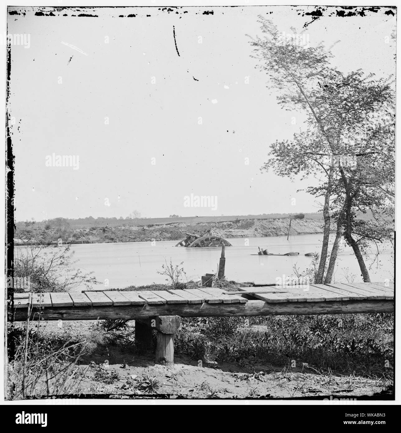 James River, Virginie Virginie navires confédérés coulé (ram) et Jamestown ; photographies de la Marine fédérale, et seaborne expéditions contre la côte Atlantique de la Confédération -- la Marine fédérale, 1861-1865. Banque D'Images