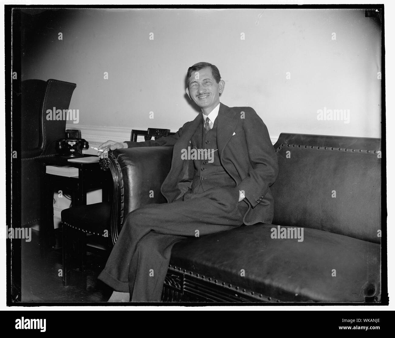 L'ambassadeur japonais. Washington, D.C., 10 janvier. Un nouveau tour d'informel de Hirosi Saito, Ambassadeur du Japon aux États-Unis, 1/10/38 Banque D'Images