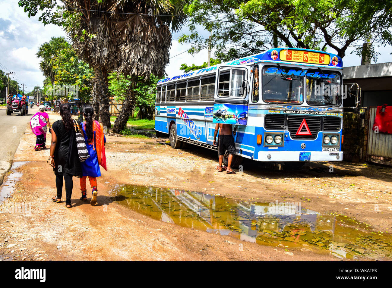 Lanka Ashok Leyland Bus, Jaffna, Sri Lanka Banque D'Images