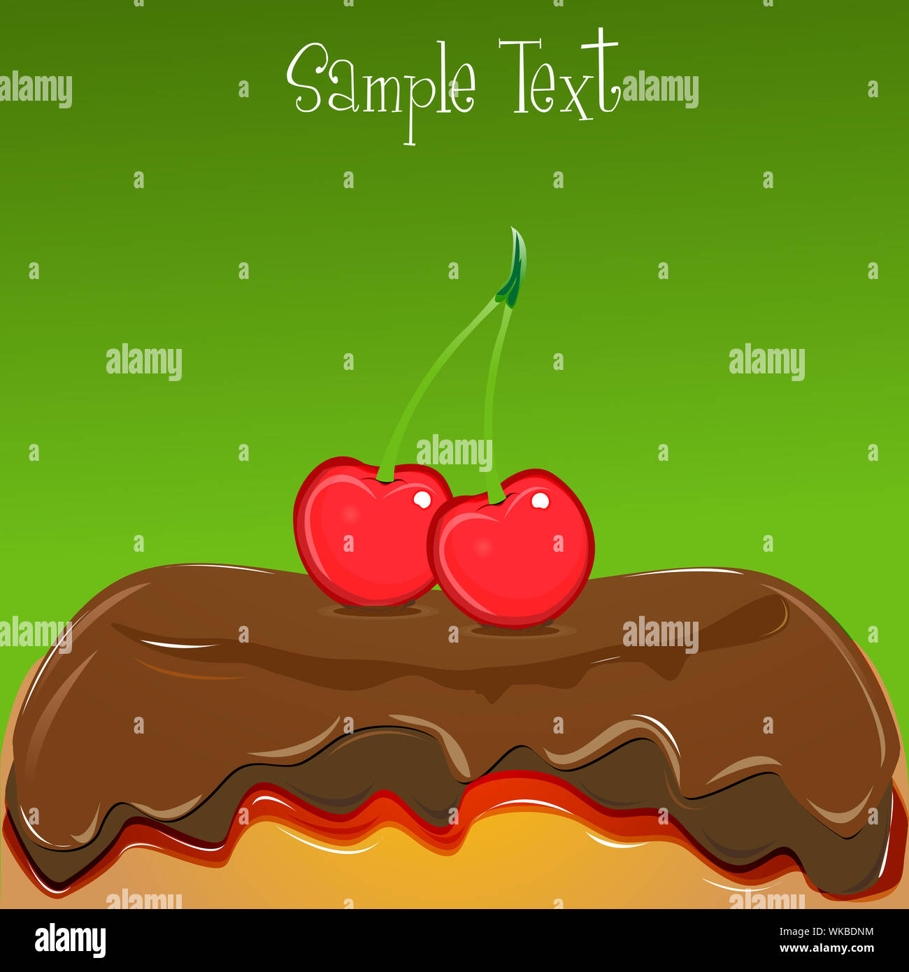 Illustration de carte d'anniversaire Banque D'Images