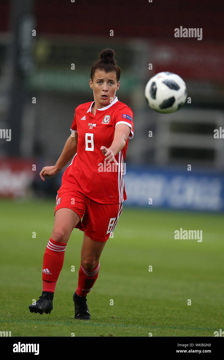 Newport, Royaume-Uni. 06Th Sep 2019. Angharad James de galles Femmes en action. Pays de Galles v Femmes Femmes en Irlande du Nord, de l'UEFA Women's Euro 2021, Championnat match de qualification du groupe c à Rodney Parade à Newport, Pays de Galles, le mardi 3 septembre 2019. Photos par Andrew Verger/Alamy Live News Banque D'Images