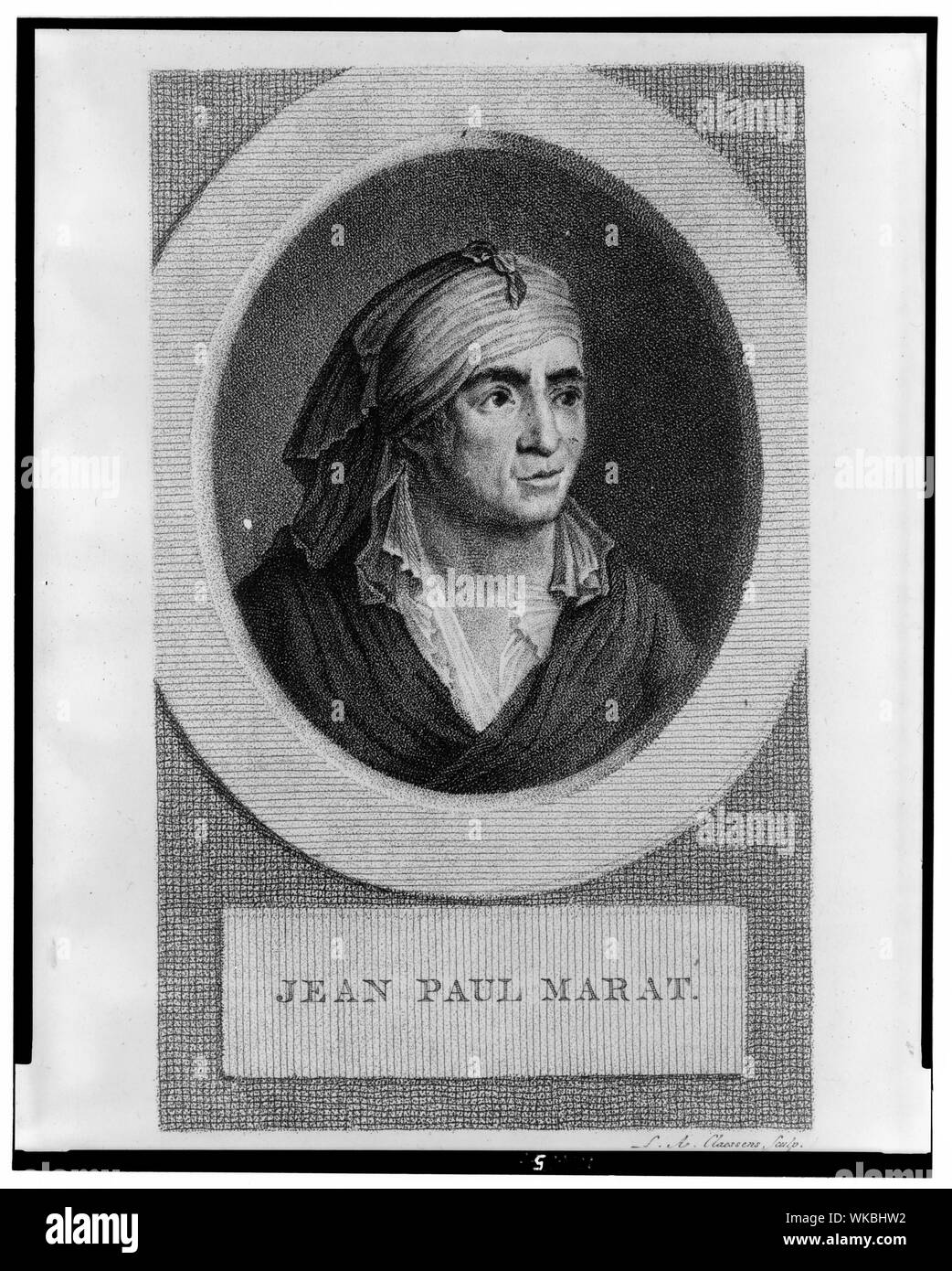 Jean Paul Marat / L.A. Claessens, couche externe. Banque D'Images