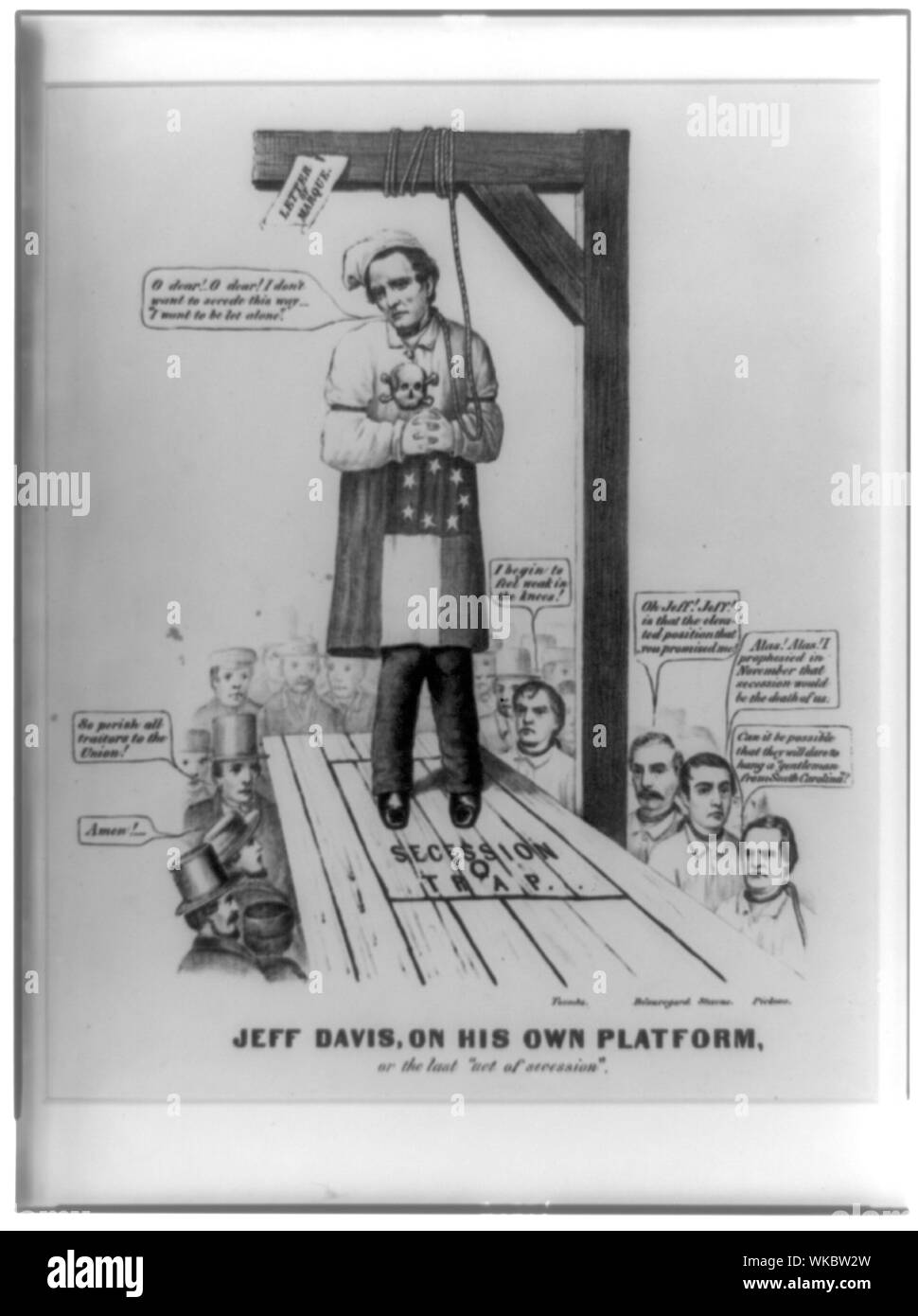 Jeff Davis, sur sa propre plate-forme, ou le dernier acte de sécession Banque D'Images