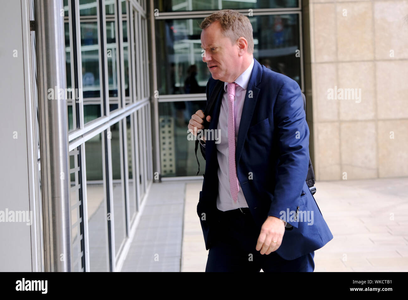 Bruxelles, Belgique. 4e septembre 2019. Le Premier ministre britannique, Boris Johnson, conseiller Europe, David Frost, arrive à la siège de la Commission européenne pour une réunion avec des fonctionnaires. Credit : ALEXANDROS MICHAILIDIS/Alamy Live News Banque D'Images