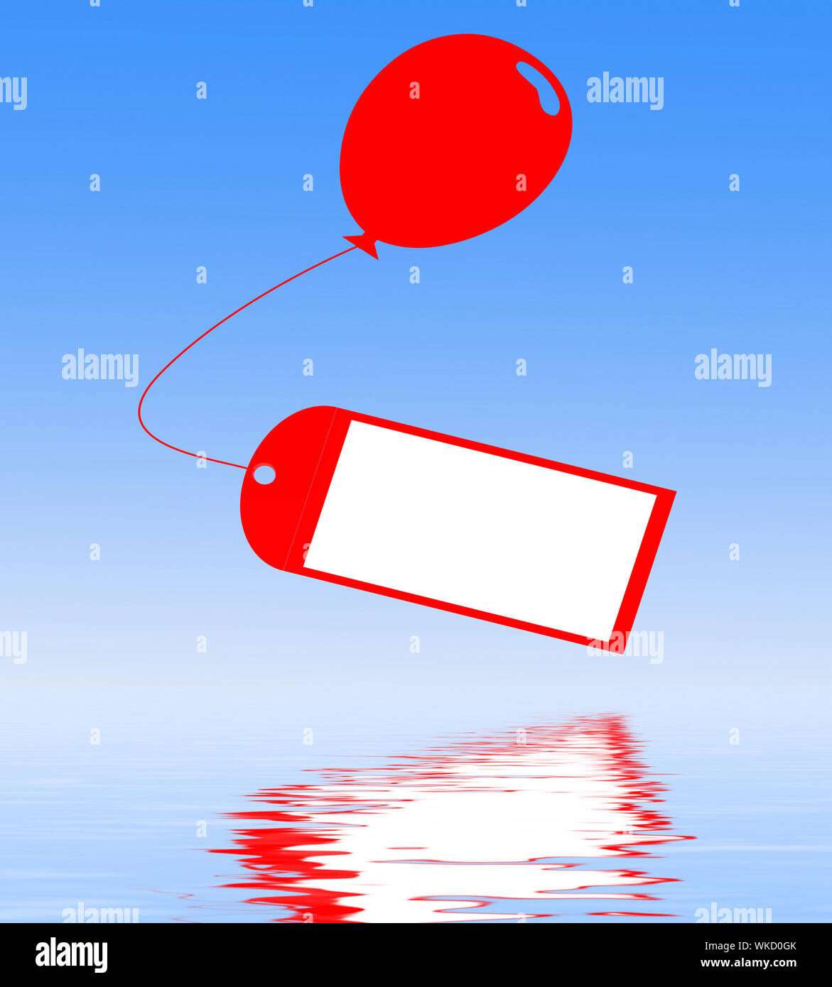 Lié à l'affichage de carte Ballon Carte de Vœux ou Invitation à une fête Banque D'Images