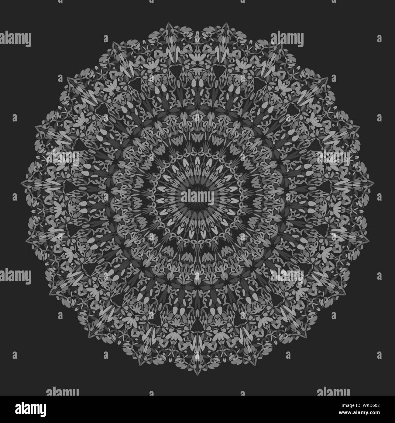 Floral mandala - abstract vector design graphique circulaire Illustration de Vecteur