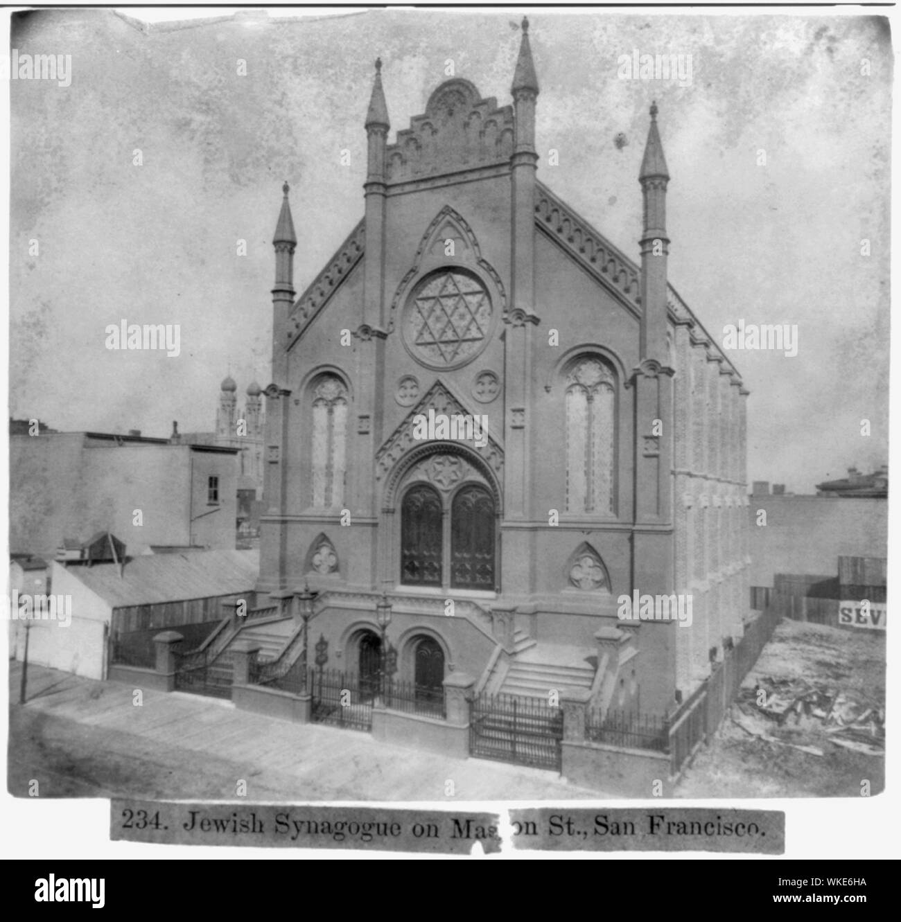 Synagogue juive sur Mason Street, San Francisco Banque D'Images