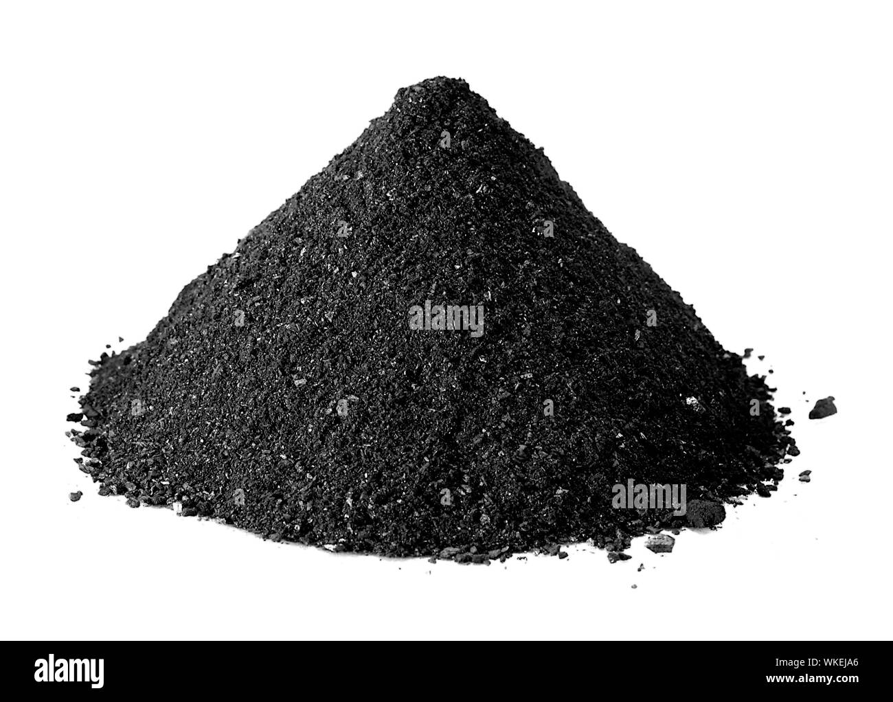 Poudre de charbon isolated on white Banque D'Images