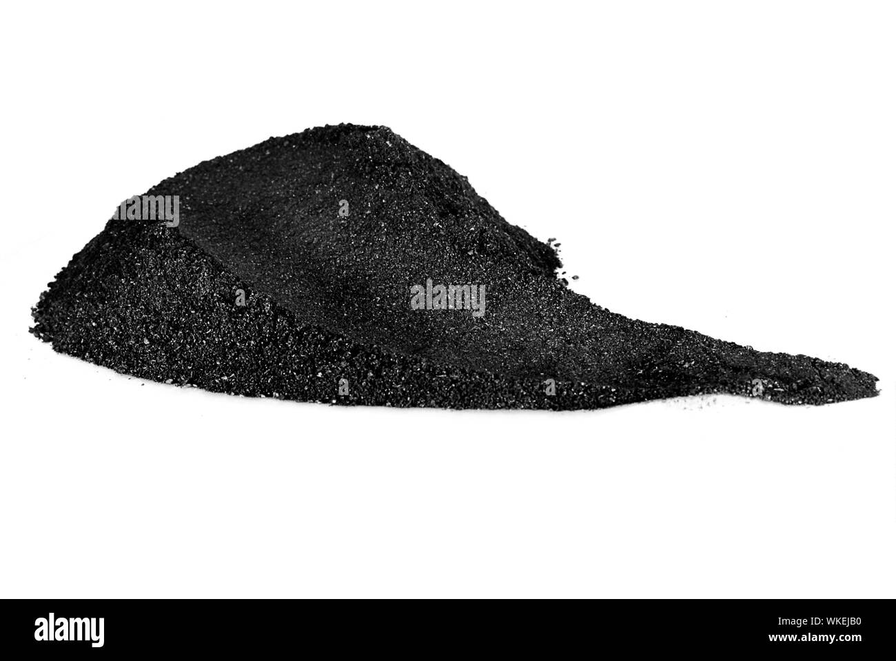 Poudre de charbon isolated on white Banque D'Images