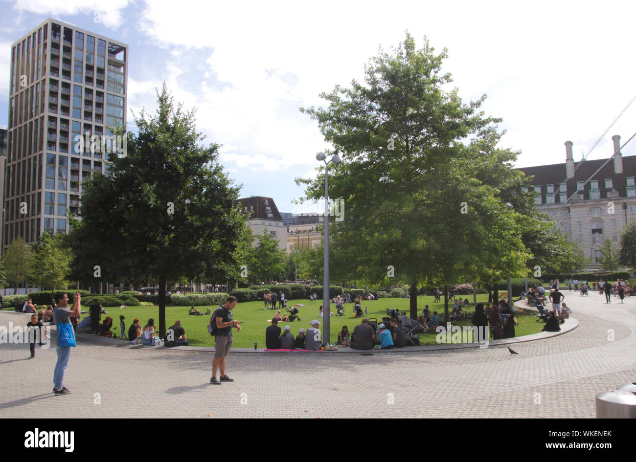 Jubilee Gardens London South Bank de l'été 2019 Banque D'Images