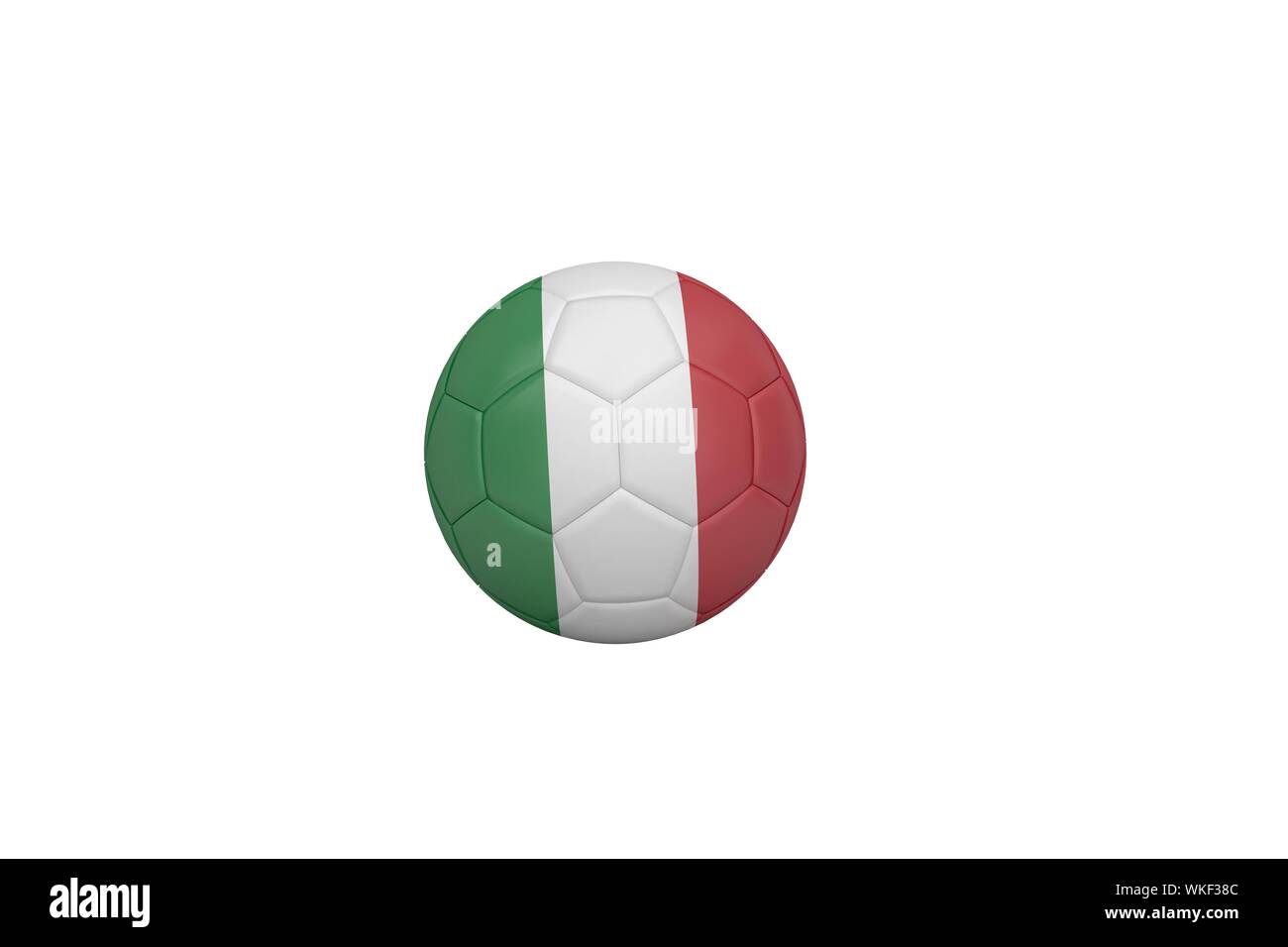 Football en Italie couleurs sur fond blanc Banque D'Images